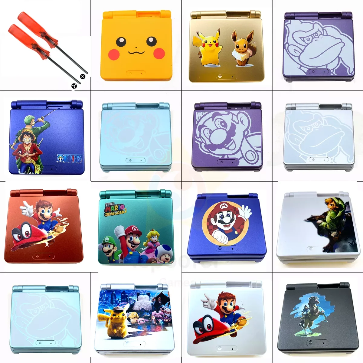 Colors Available 1set Full Housing Shell Case Cover Replacement for GBA SP Gameboy Advance SP Accessorries Tools
Colors Available 1set Full Housing Shell Case Cover Replacement for GBA SP Gameboy Advance SP Accessorries Tools