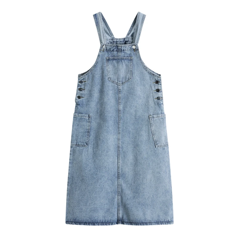 Frocks For Women Summer Blue Denim Suspender Over The Knee Dress Loose Straight Mid-length Sleeveless Vest A-line Jeans Skirt
Frocks For Women Summer Blue Denim Suspender Over The Knee Dress Loose Straight Mid-length Sleeveless Vest A-line Jeans Skirt