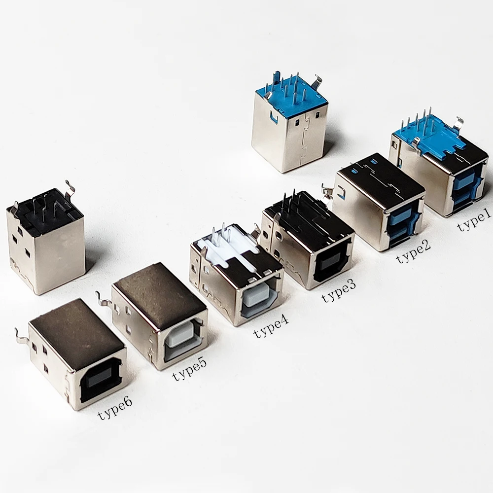 5PCS USB 2.0 USB 3.0 Connector Socket Jack Female Male B Type 90°/180°Connector Soldering PCB Connector Printer interface
5PCS USB 2.0 USB 3.0 Connector Socket Jack Female Male B Type 90°/180°Connector Soldering PCB Connector Printer interface