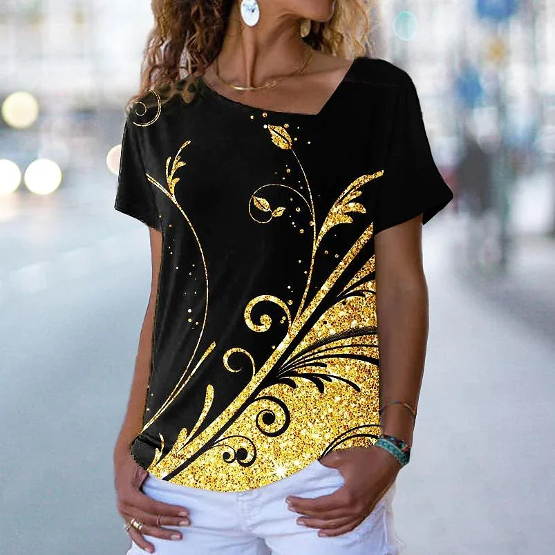 2022 Summer Women's Floral Theme Painting T shirt Floral Print V Neck Basic Tops Green Blue Pink / 3D Print
2022 Summer Women's Floral Theme Painting T shirt Floral Print V Neck Basic Tops Green Blue Pink / 3D Print