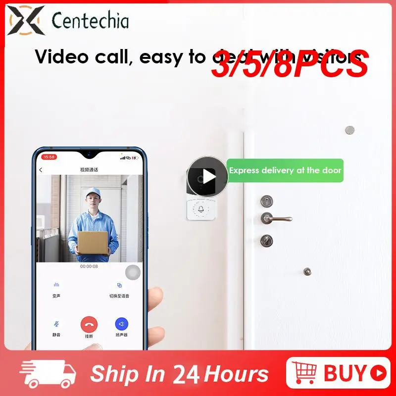 3/5/8PCS Indoor Tuya Wireless Doorbell High-definition Doorbell Hd Camera Security Wifi Visual Intercom Smart Home Outdoor
3/5/8PCS Indoor Tuya Wireless Doorbell High-definition Doorbell Hd Camera Security Wifi Visual Intercom Smart Home Outdoor