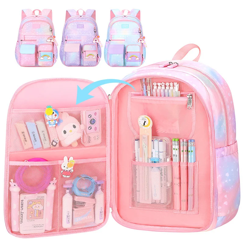 Cute Princess School Bag Large Capacity Girls Backpack Multifunctional Fashion Children's Knapsack Rainbow Series Schoolbag
Cute Princess School Bag Large Capacity Girls Backpack Multifunctional Fashion Children's Knapsack Rainbow Series Schoolbag