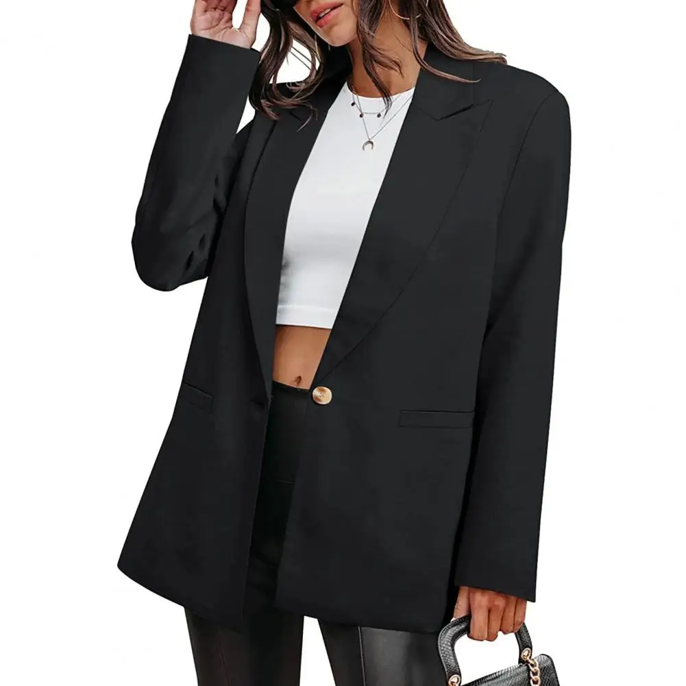 Women Chic Women's Business S Single Button Lapel Suit Jackets with Pockets Anti-wrinkle Fabric for Formal Commute Commuting
Women Chic Women's Business S Single Button Lapel Suit Jackets with Pockets Anti-wrinkle Fabric for Formal Commute Commuting