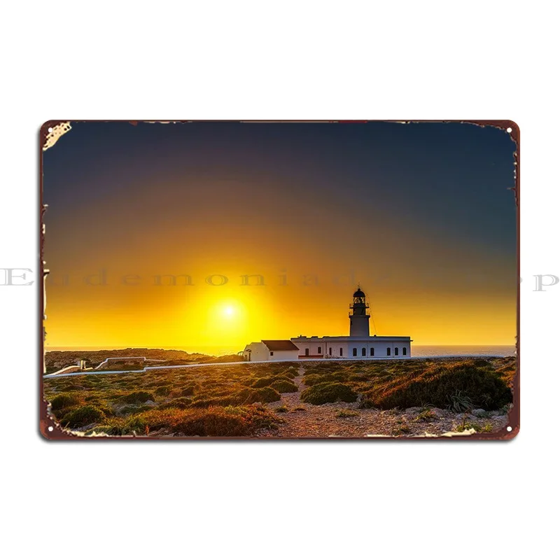 

Sunset On Lighthouse Metal Signs Club Bar Cave Living Room Designs Cinema Tin Sign Poster