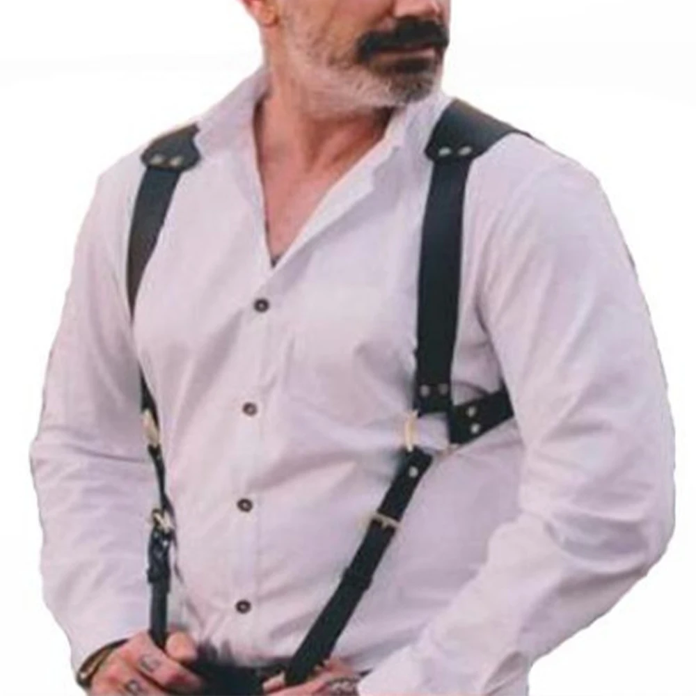 Vintage Medieval Leather Suspenders Men Straps Gothic Punk Cosplay Costumes Shoulder Accessories Belt Strap Harness Chest A50
Vintage Medieval Leather Suspenders Men Straps Gothic Punk Cosplay Costumes Shoulder Accessories Belt Strap Harness Chest A50