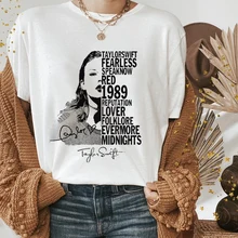 Taylor Swift T-shirt Womens Short Sleeve Vintage 100 Cotton Tshirt Summer Fashion Print T-Shirt Pattern Casual Versatile TOP