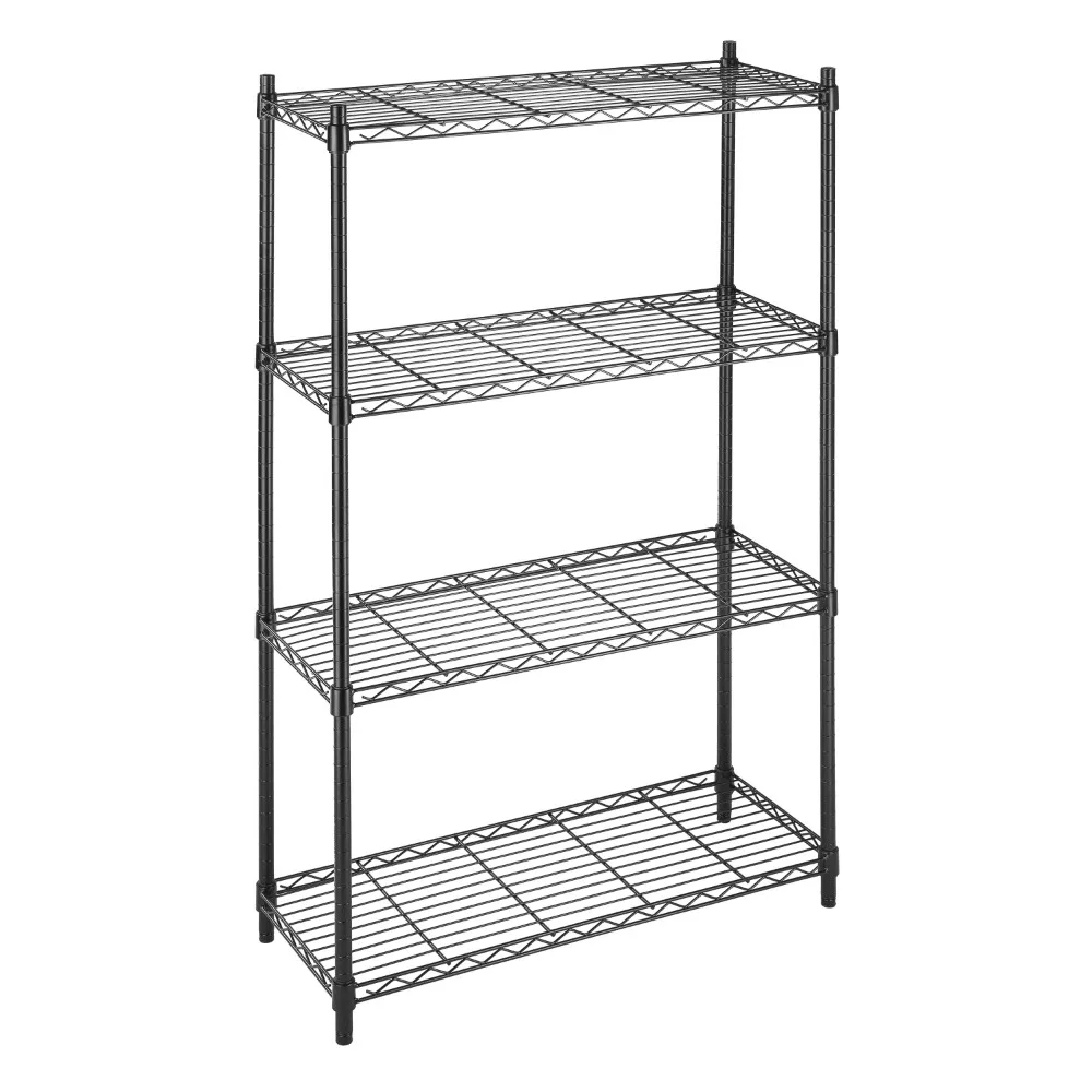 Adjustable 36"W x 14"D 54"H 4-Shelf Freestanding Shelves, Metal with Plastic Connectors, Black - For Adult Use Storage
Adjustable 36"W x 14"D 54"H 4-Shelf Freestanding Shelves, Metal with Plastic Connectors, Black - For Adult Use Storage