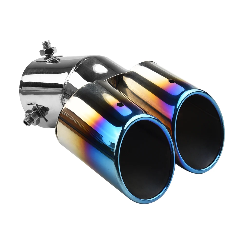 Stainless Steel Car Rear Dual Exhaust Pipe Tail Muffler Tip Throat Blue Tailpipe Universal Car Exhaust Tip Car Accessories
Stainless Steel Car Rear Dual Exhaust Pipe Tail Muffler Tip Throat Blue Tailpipe Universal Car Exhaust Tip Car Accessories