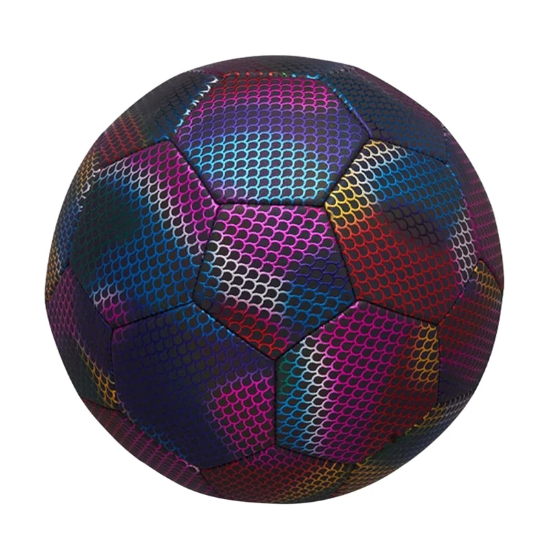 Holographic Reflective Soccer Ball Training Soccer Ball For Children Adult Indoor Outdoor Gifts Toys Night Game
Holographic Reflective Soccer Ball Training Soccer Ball For Children Adult Indoor Outdoor Gifts Toys Night Game