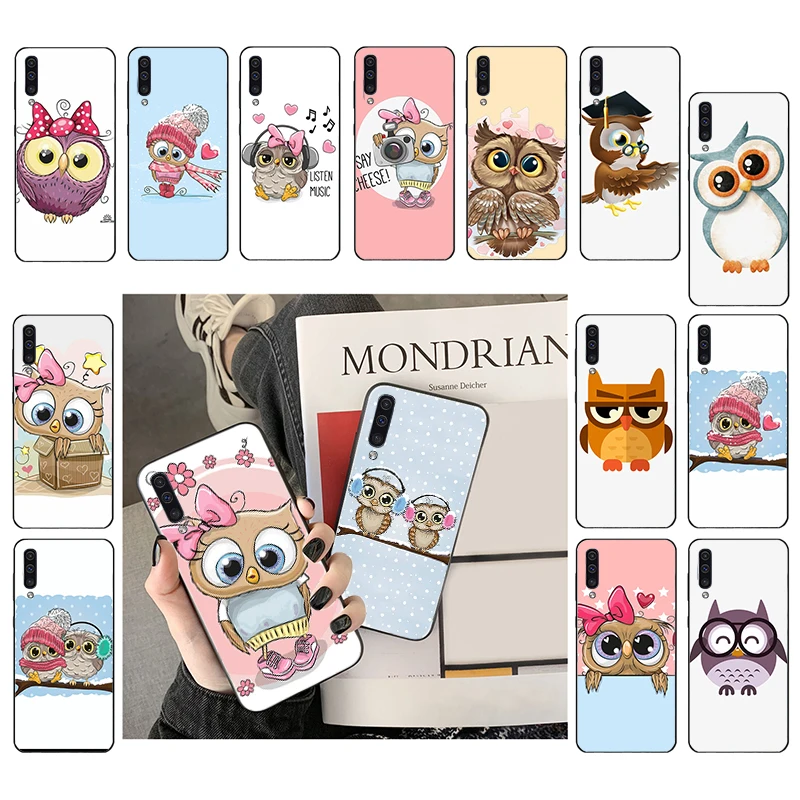 

Cute Cartoon Owl Hearts Lover Phone Case For Samsung Galaxy A13 A03 A12 A32 A71 A11 A21S A02 A52 A72 A51 A50 A70 A31 M31