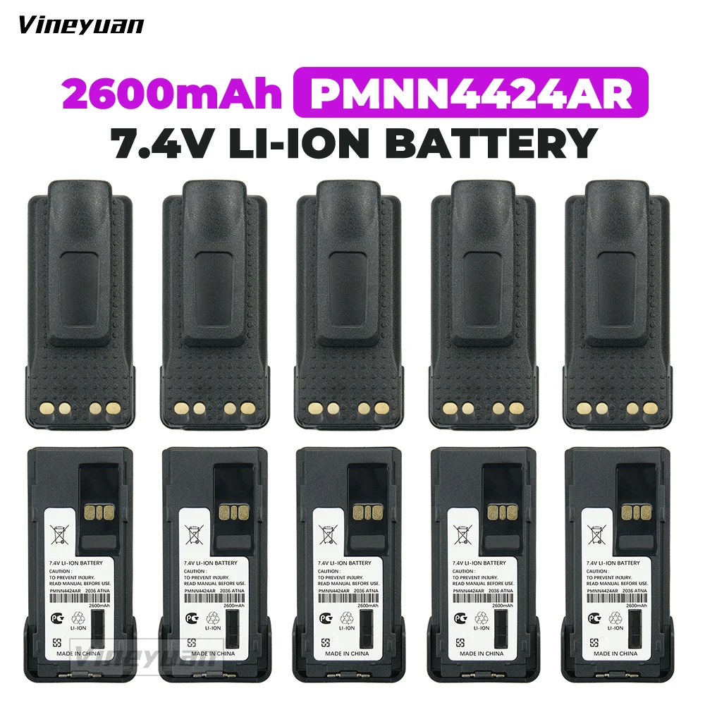 10PCS 7.4V 2600mAh PMNN4424AR Replacement Li-ion Battery for Motorola APX 4000 APX 3000 APX 1000 APX 2000 Two Way Radio Battery
10PCS 7.4V 2600mAh PMNN4424AR Replacement Li-ion Battery for Motorola APX 4000 APX 3000 APX 1000 APX 2000 Two Way Radio Battery
