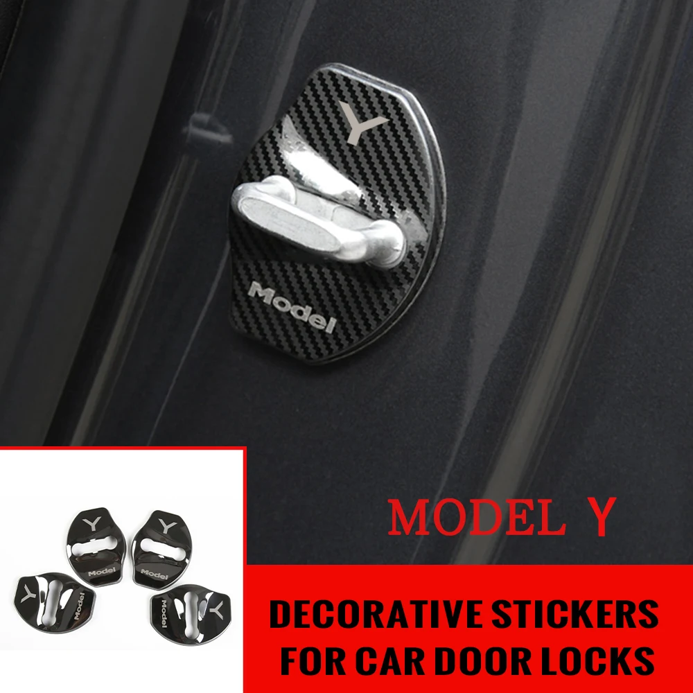 4Pcs For Tesla Model Y 2017-2021 Car Accessories Car Door Lock Cover Carbon Fiber Metal Sticker Car Door Lock Decoration Cover
4Pcs For Tesla Model Y 2017-2021 Car Accessories Car Door Lock Cover Carbon Fiber Metal Sticker Car Door Lock Decoration Cover