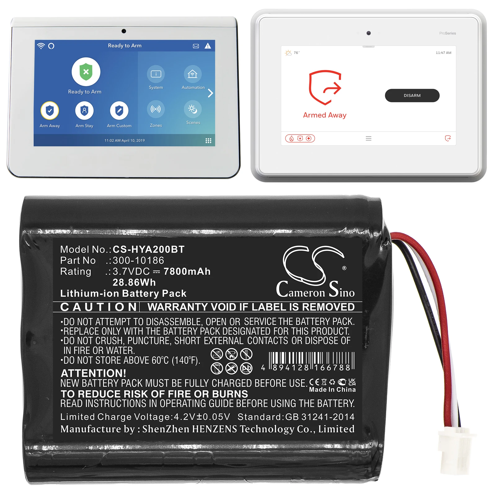 Аккумулятор CS 7800 мАч для Honeywell 300-10186 ADT Command Smart Security Panel ADT7AIO ADT5AIO Pro 7 AI05-2 AIO7-1
Аккумулятор CS 7800 мАч для Honeywell 300-10186 ADT Command Smart Security Panel ADT7AIO ADT5AIO Pro 7 AI05-2 AIO7-1