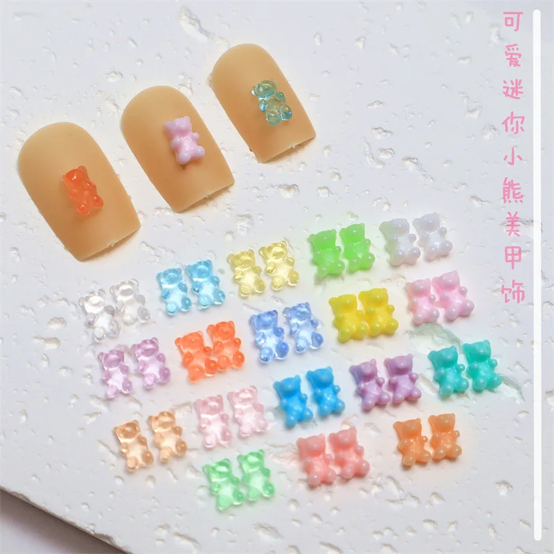 50pcs Kawaii Mini Jelly Bear Nail Art Charms Ice Frosted Resin Design Crystal Rhinestone Nail Decorations DIY Manicure Accessory
50pcs Kawaii Mini Jelly Bear Nail Art Charms Ice Frosted Resin Design Crystal Rhinestone Nail Decorations DIY Manicure Accessory
