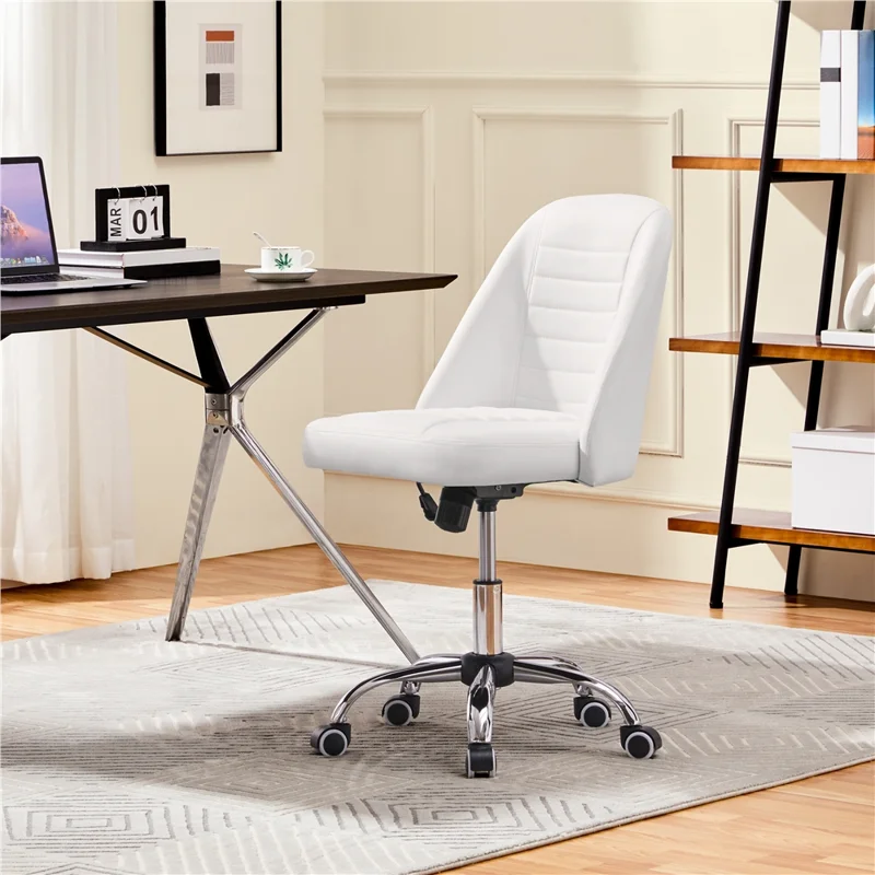 Mart Tufted Faux Leather Armless Desk Chair for Home Office, White Outdoor dining chairs Chair pink Acrylic nordic chair Chair
Mart Tufted Faux Leather Armless Desk Chair for Home Office, White Outdoor dining chairs Chair pink Acrylic nordic chair Chair