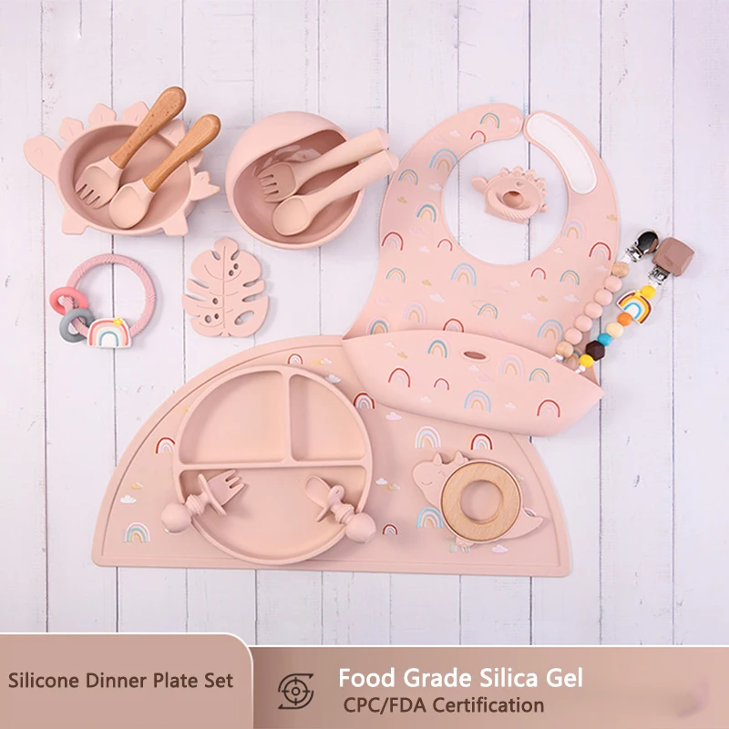 Nordic Style Baby Soft Silicone Sucker Plate Placemats Bowl Cup Bibs Sets Cartoon Non-slip Tableware Suit Kid's Feeding Dishes
Nordic Style Baby Soft Silicone Sucker Plate Placemats Bowl Cup Bibs Sets Cartoon Non-slip Tableware Suit Kid's Feeding Dishes