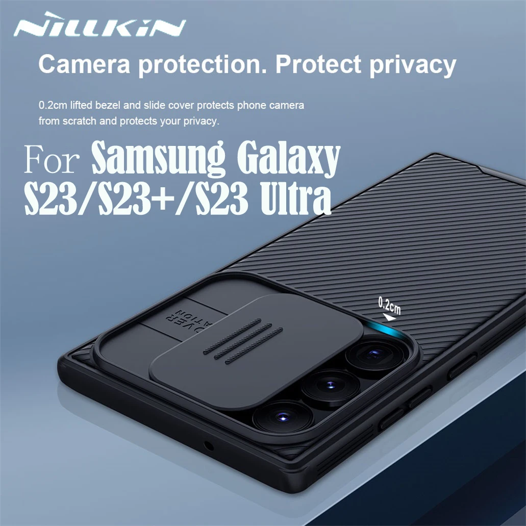 

NILLKIN для Samsung Galaxy S23 Ультра чехол CamShield Pro слайдер объектив камеры задняя крышка для Samsung Galaxy S23 / S23 + плюс бампер
