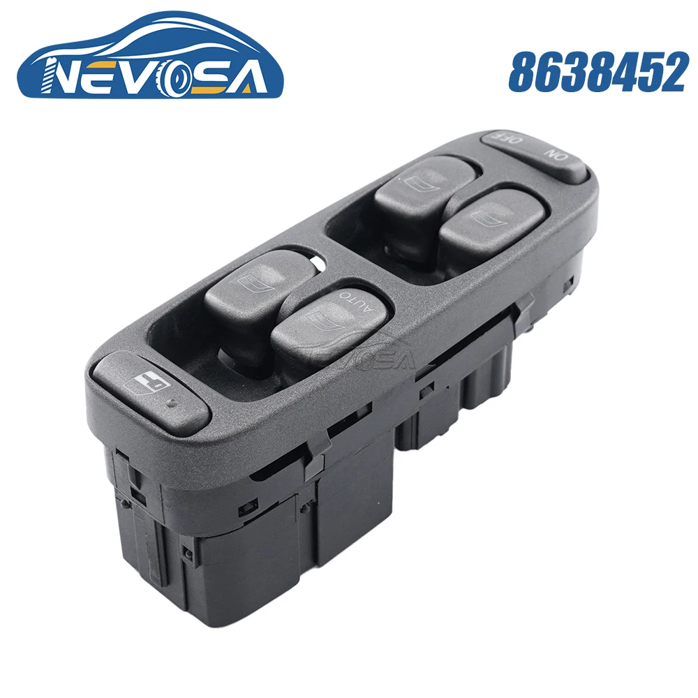 NEVOSA 8638452 For Volvo S70 V70 Front Left Electric Power Window Control Master Switch Button Green Light Car styling 9472276
NEVOSA 8638452 For Volvo S70 V70 Front Left Electric Power Window Control Master Switch Button Green Light Car styling 9472276