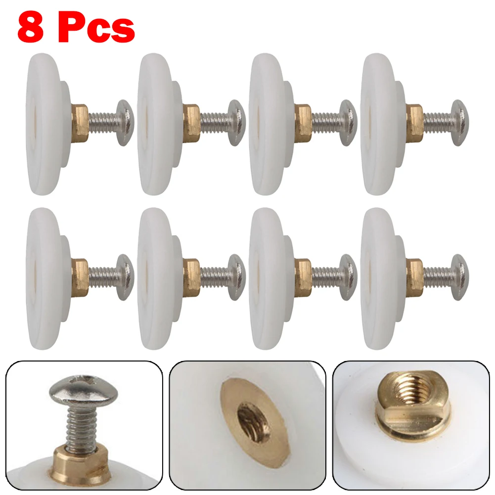 8pcs Shower Sliding Door Rollers / Runners / Wheels Grooved Nylon + Brass Replacement 26mm Diameter Bathroom Accessories
8pcs Shower Sliding Door Rollers / Runners / Wheels Grooved Nylon + Brass Replacement 26mm Diameter Bathroom Accessories
