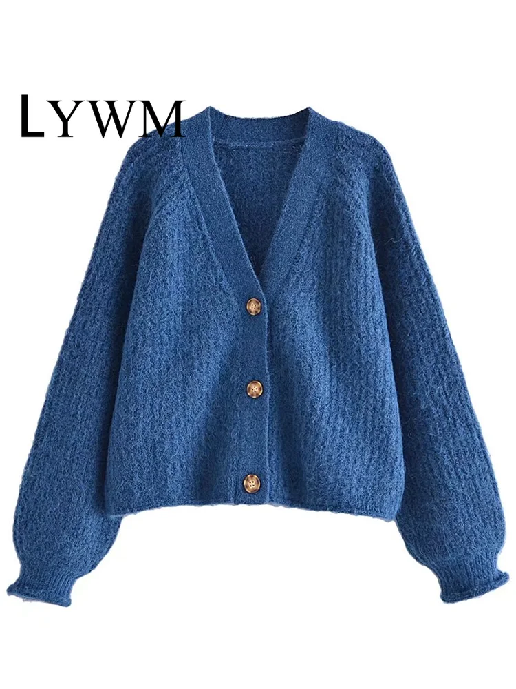 LYWM Women Fashion Solid Single Breasted Cardigan Sweater Vintage Long Sleeves V-Neck Female Chic Lady Tops Outfits
LYWM Women Fashion Solid Single Breasted Cardigan Sweater Vintage Long Sleeves V-Neck Female Chic Lady Tops Outfits