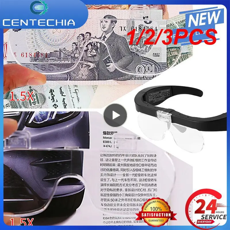 1/2/3PCS Head-mounted Magnifying Glasses With LED Light For Reading Watchmaker Repair USB Rechargeable Magnifier 1.5X 2.5X 3.5X
1/2/3PCS Head-mounted Magnifying Glasses With LED Light For Reading Watchmaker Repair USB Rechargeable Magnifier 1.5X 2.5X 3.5X