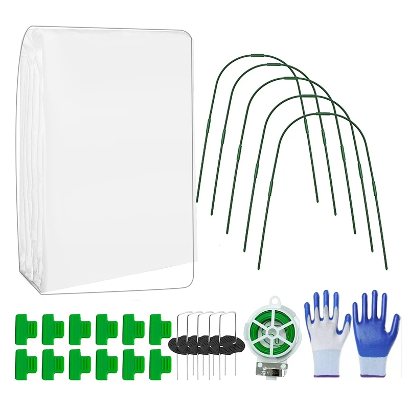 1 Set Plant Covers Freeze Protection With Frame Splicable Gardening Greenhouse Planting Rack Non-Woven Fabric Floating Row Cover
1 Set Plant Covers Freeze Protection With Frame Splicable Gardening Greenhouse Planting Rack Non-Woven Fabric Floating Row Cover