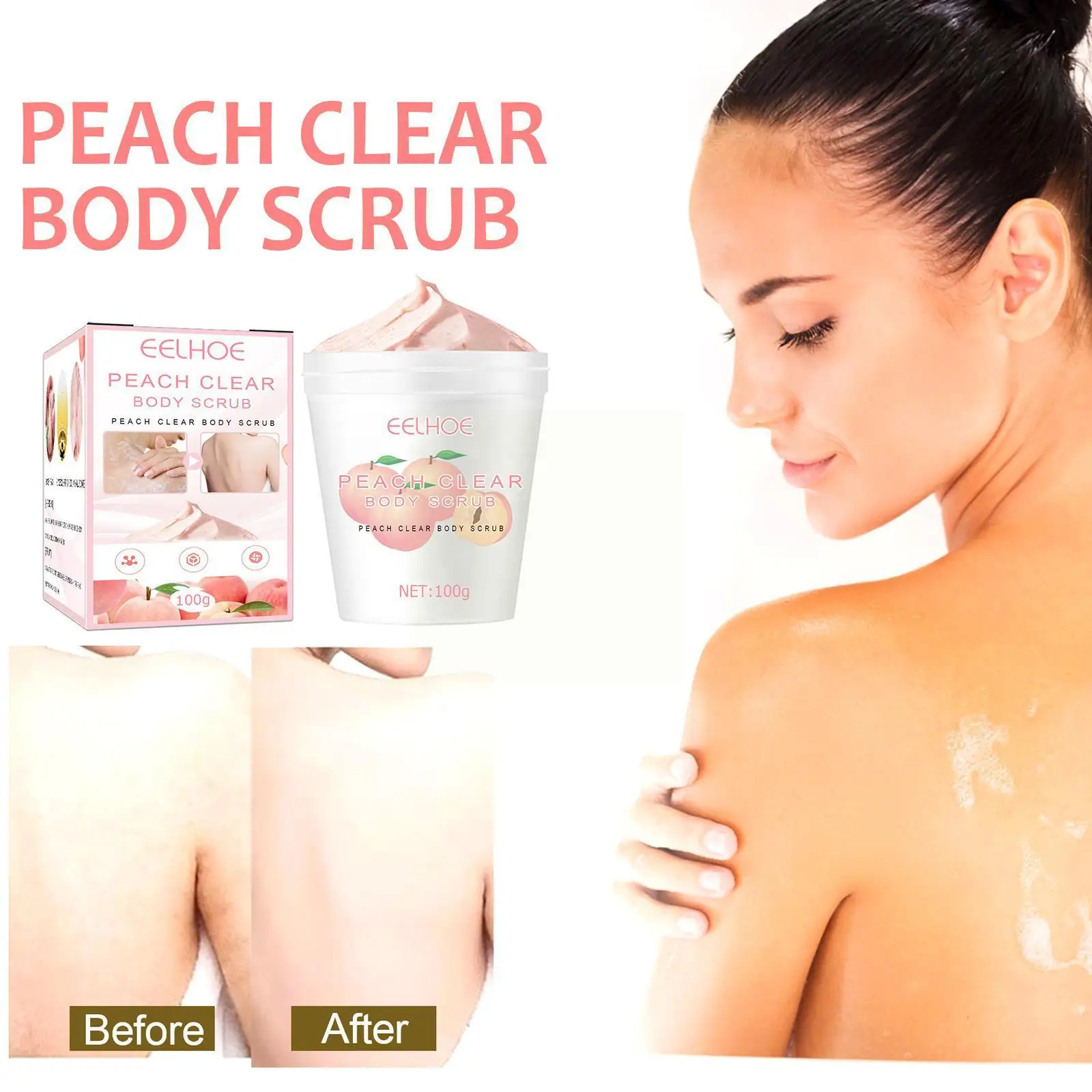Peach Body Scrub Cream Natural Exfoliating Brightening Skin Moisturizing Wrinkles Cellulite, Scars, Help Acne, Scrub, Face X5o5
Peach Body Scrub Cream Natural Exfoliating Brightening Skin Moisturizing Wrinkles Cellulite, Scars, Help Acne, Scrub, Face X5o5