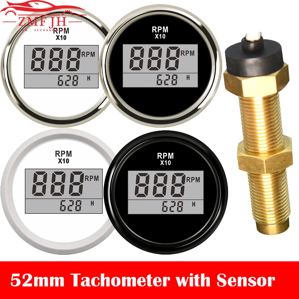 0-999 RPM Tacho Meter with Hourmeter 52mm Digital Tachometer Gauge With Red Backlight For Car Marine Boat Yacht RV Camper 9-32V
0-999 RPM Tacho Meter with Hourmeter 52mm Digital Tachometer Gauge With Red Backlight For Car Marine Boat Yacht RV Camper 9-32V
