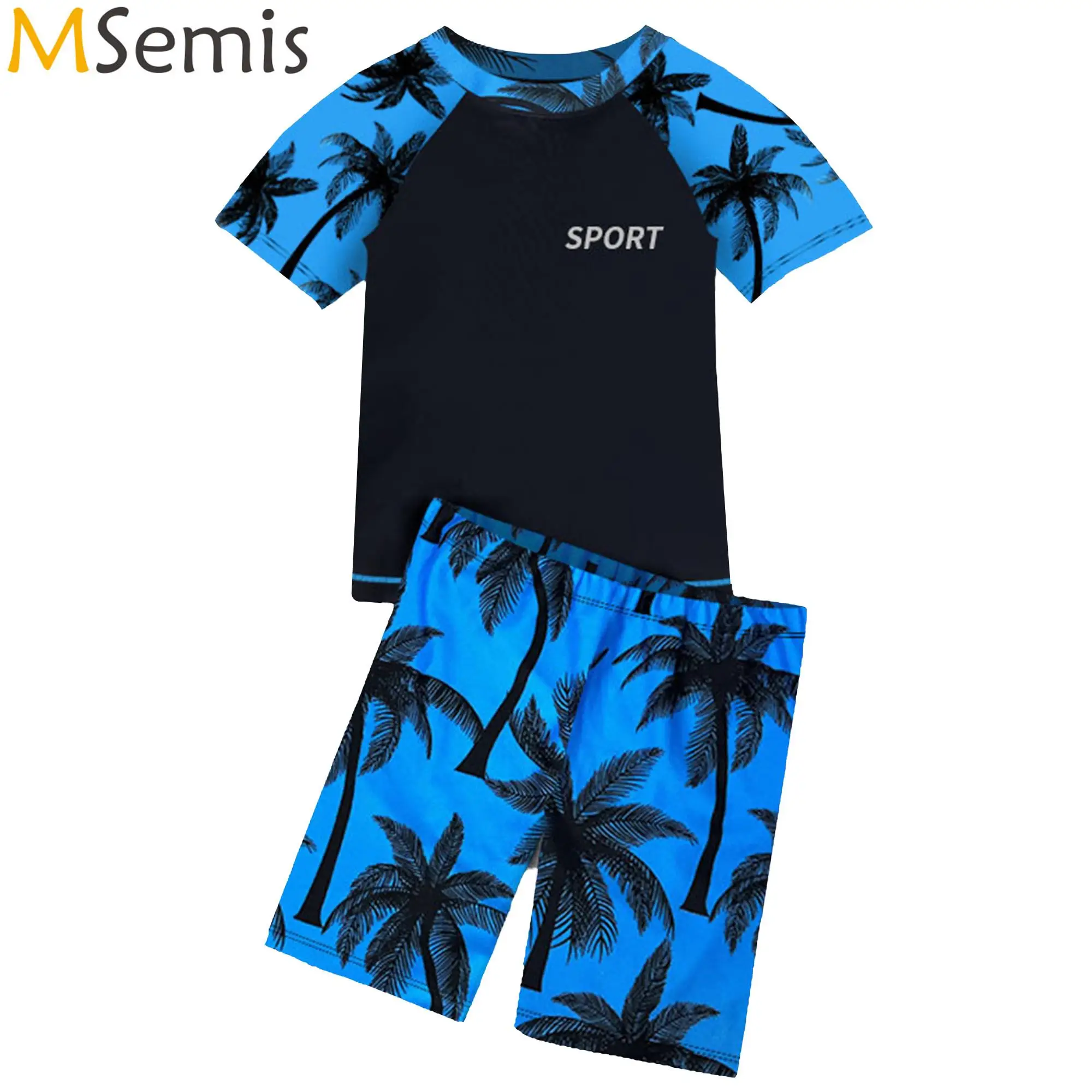 Kids Boys Rash Guard Set Two Pieces Swimwear Printed Short Sleeve Swim Tops with Drawstring Shorts Beach Bathing Suit Swimwear
Kids Boys Rash Guard Set Two Pieces Swimwear Printed Short Sleeve Swim Tops with Drawstring Shorts Beach Bathing Suit Swimwear