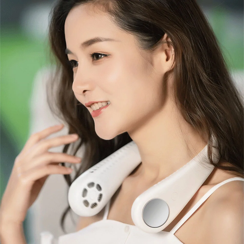 Summer Hands-Free Neck Band Fan USB Rechargeable Hanging Air Cooler Ventilator Personal Space Cooling Fan for Home
Summer Hands-Free Neck Band Fan USB Rechargeable Hanging Air Cooler Ventilator Personal Space Cooling Fan for Home