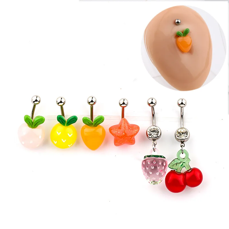 Belly Button Piercing Color Fruit Sweet Wind Acrylic Umbilical Nail Titanium Steel Navel Ring for Women Body Piercing Jewelry
Belly Button Piercing Color Fruit Sweet Wind Acrylic Umbilical Nail Titanium Steel Navel Ring for Women Body Piercing Jewelry