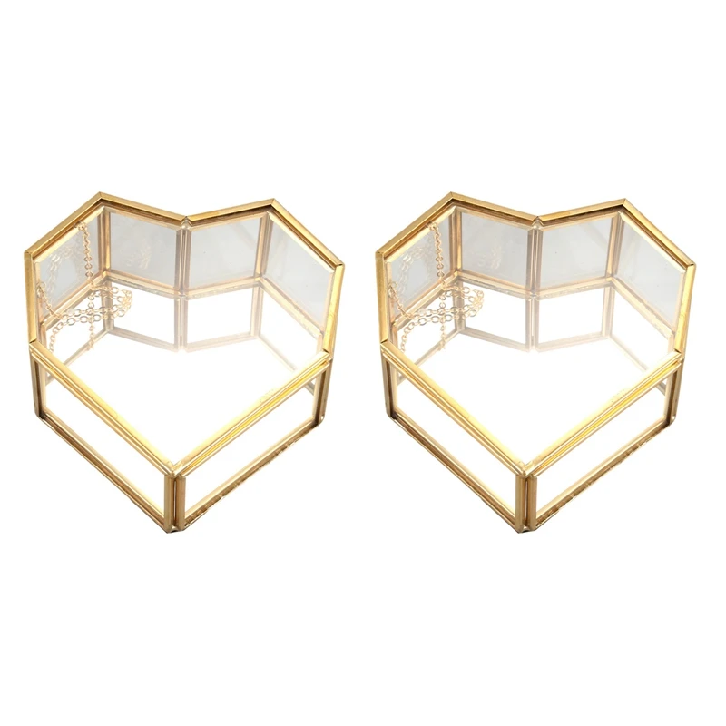 2X Flip Love Heart Shaped Geometric Glass Jewelry Box Glass Ring Box Exquisite Unique Wedding Jewelry Box Ring
2X Flip Love Heart Shaped Geometric Glass Jewelry Box Glass Ring Box Exquisite Unique Wedding Jewelry Box Ring