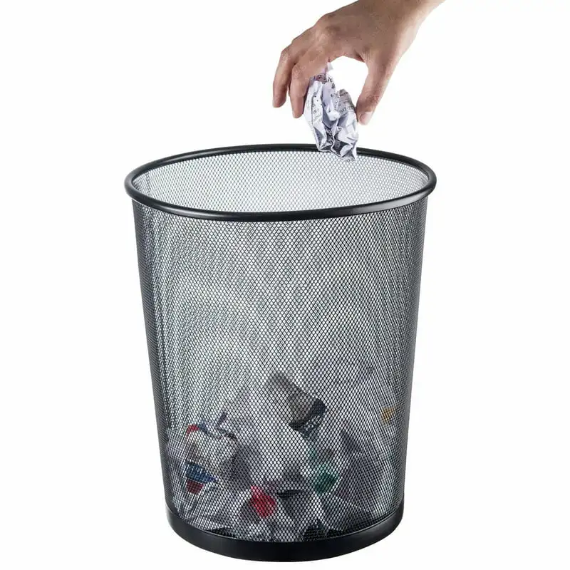 Steel Mesh Round Open Top Waste Basket Wire Bin Trash Can for Office Kitchen Bathroom Home Capacity 4.75 Gallon Desk trash can G
Steel Mesh Round Open Top Waste Basket Wire Bin Trash Can for Office Kitchen Bathroom Home Capacity 4.75 Gallon Desk trash can G