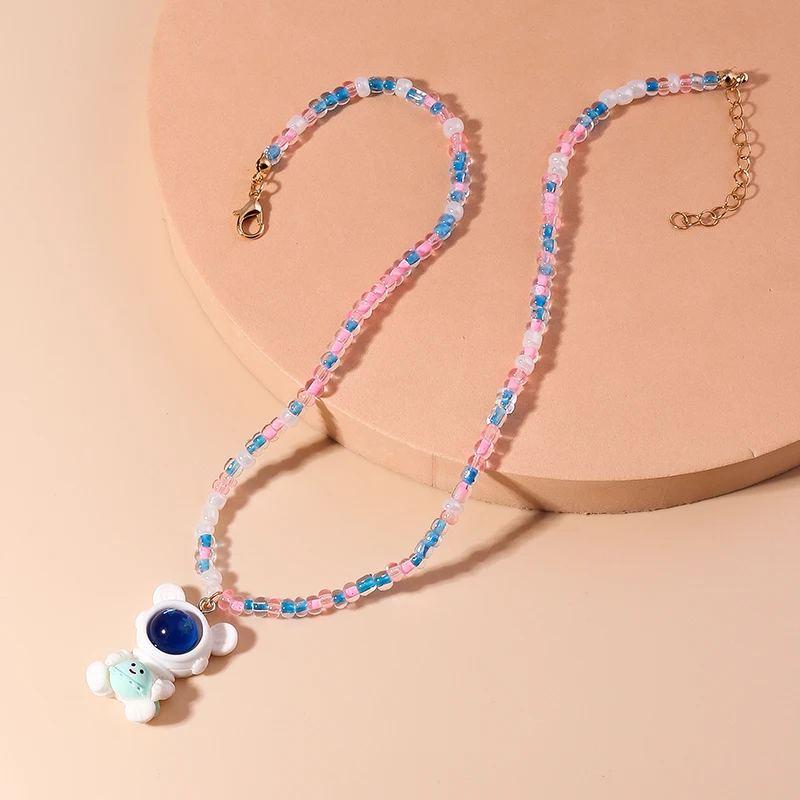 Colorful Beaded Necklaces Jewelry Cute Pendant Animal Bear Astronaut Necklaces For Children Party Jewelry Girl Birthday Gifts
Colorful Beaded Necklaces Jewelry Cute Pendant Animal Bear Astronaut Necklaces For Children Party Jewelry Girl Birthday Gifts
