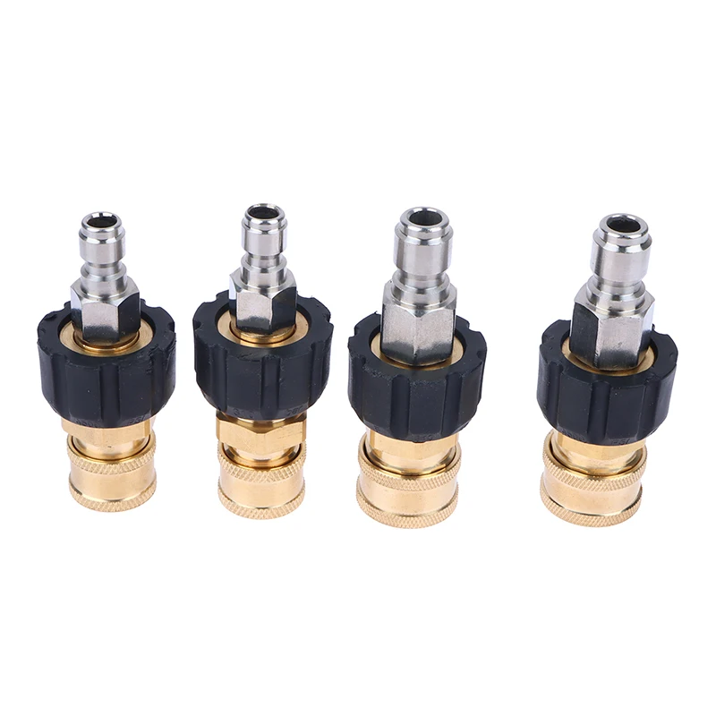 Pressure Washer Quick Connect Fittings M22 14/15mm to 1/4 3/8 Inch Pressure Washer Hose & Gun Adapter Max 4500 PSI
Pressure Washer Quick Connect Fittings M22 14/15mm to 1/4 3/8 Inch Pressure Washer Hose & Gun Adapter Max 4500 PSI