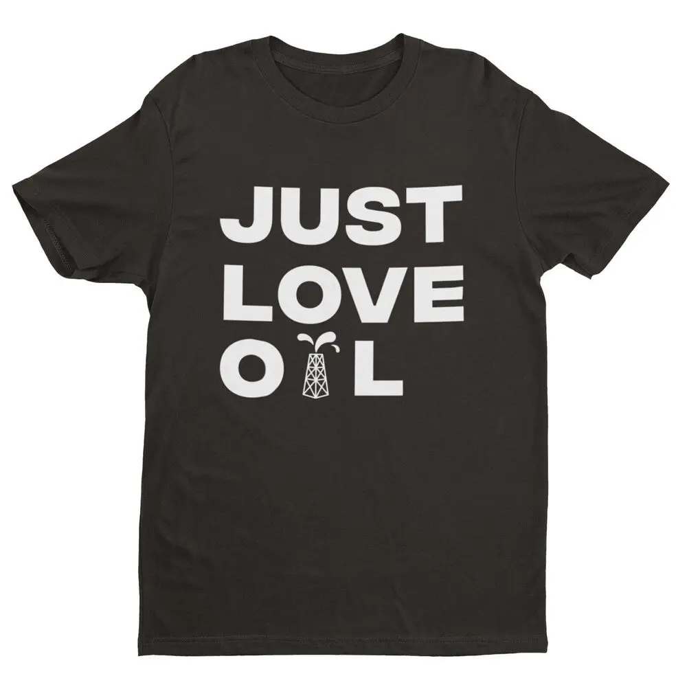 Футболка с надписью Just Love Oil