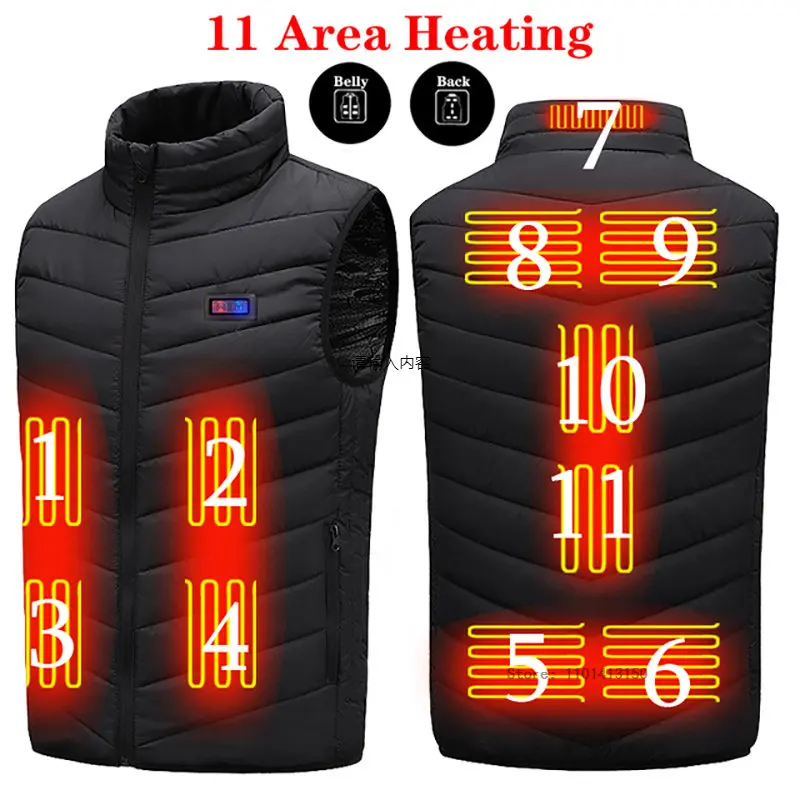 11 Areas Heated Vest Men Women Heated Jacket Winter Usb Heating Vest Self Heating Thermal Vest Heating Down Jacket Warmte Vest
11 Areas Heated Vest Men Women Heated Jacket Winter Usb Heating Vest Self Heating Thermal Vest Heating Down Jacket Warmte Vest