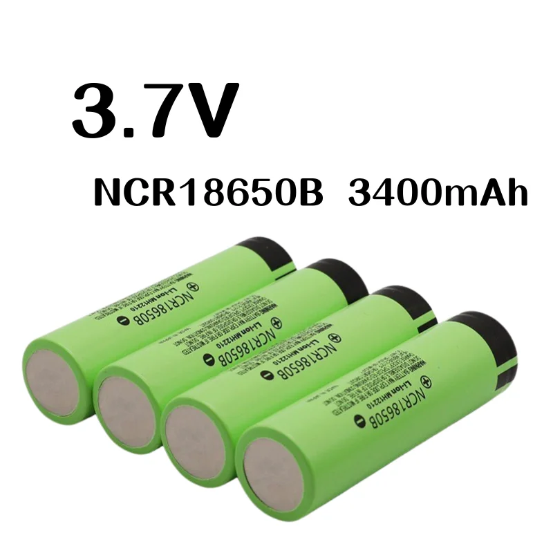 100% new 18650 34B rechargeable lithium battery for flashlight USB charger Original new NCR18650B 3.7V 3400mAh
100% new 18650 34B rechargeable lithium battery for flashlight USB charger Original new NCR18650B 3.7V 3400mAh