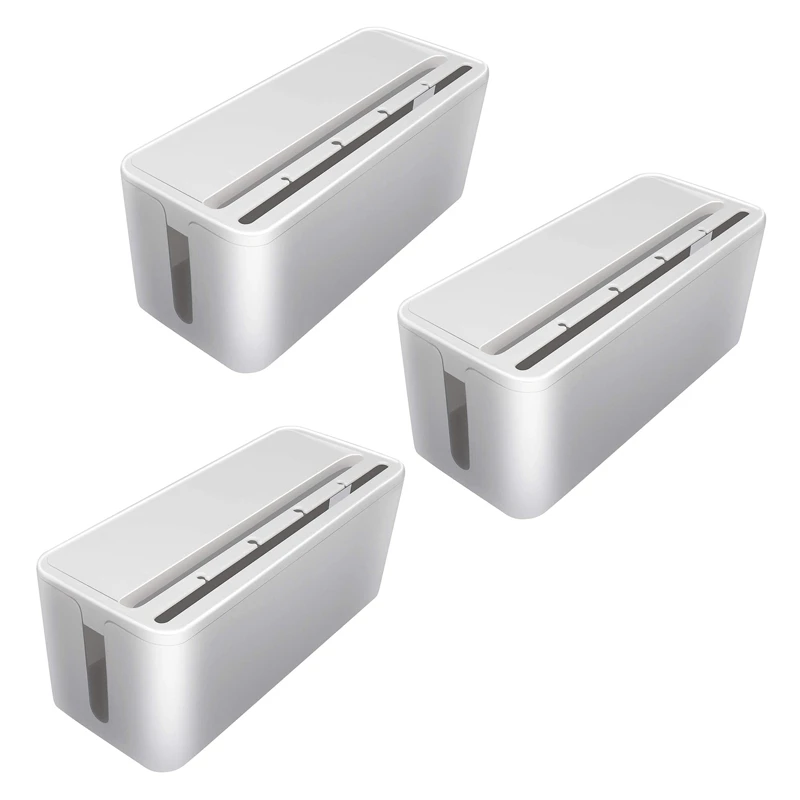 3X Cable Management Box, ABS Cable Organizer Cord Hider Box, Computer Power Lines, Route Cables, Und Er Desk Power Strip
3X Cable Management Box, ABS Cable Organizer Cord Hider Box, Computer Power Lines, Route Cables, Und Er Desk Power Strip