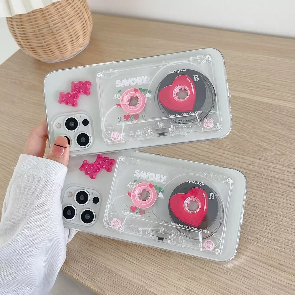 Old Cassette Tape Case For iPhone 12 Pro XR XS Max Soft Cute Bear Heart Transparent Cover Case For iPhone 11 Pro Max 7 8 Plus X
Old Cassette Tape Case For iPhone 12 Pro XR XS Max Soft Cute Bear Heart Transparent Cover Case For iPhone 11 Pro Max 7 8 Plus X
