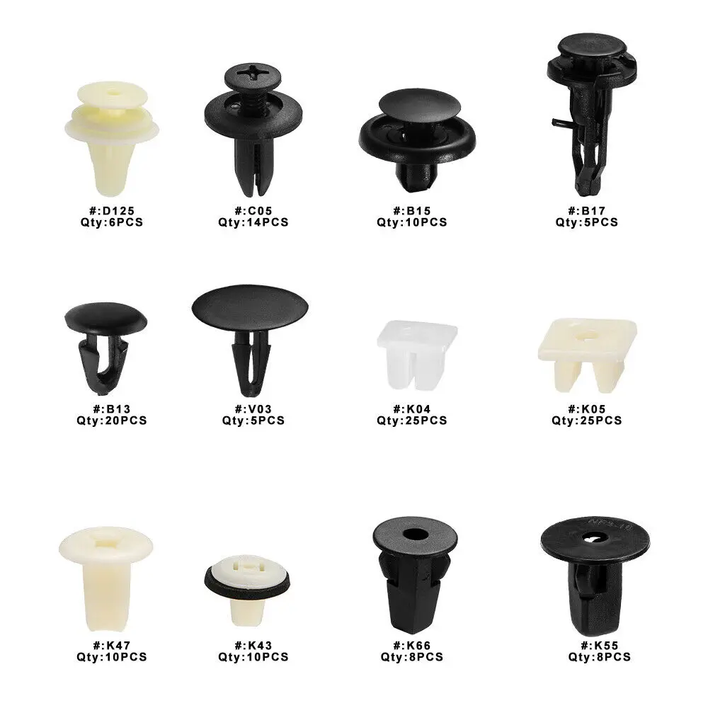Screw Grommet Car Trim Clips Fender Liner Nylon Panel & Hood Seal Replacement 146PCS/kit Accessories Body Retainer Kit
Screw Grommet Car Trim Clips Fender Liner Nylon Panel & Hood Seal Replacement 146PCS/kit Accessories Body Retainer Kit