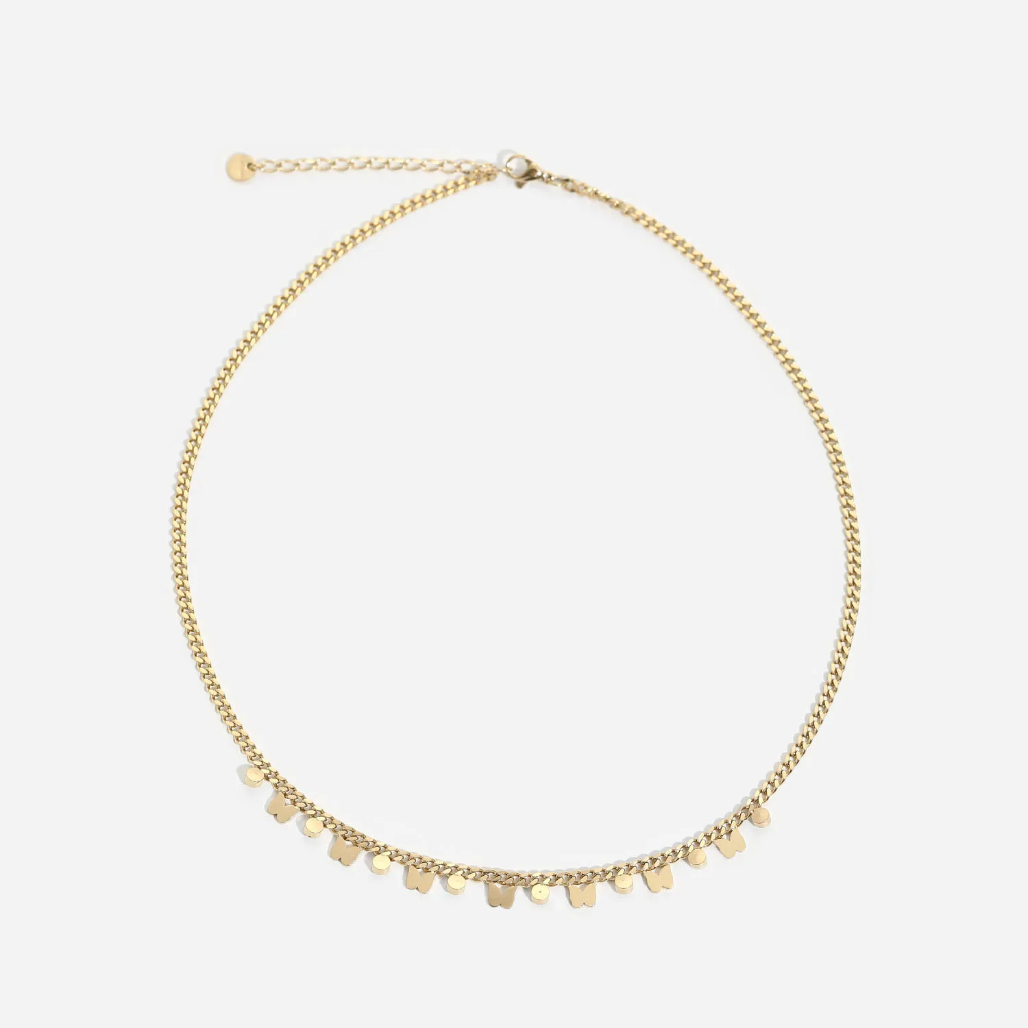 New Trendy Charm Chain Stainless Steel Accessories 14K Gold Plating Multiple Butterfly Zircon Tassel Pendant Necklace for Women
New Trendy Charm Chain Stainless Steel Accessories 14K Gold Plating Multiple Butterfly Zircon Tassel Pendant Necklace for Women