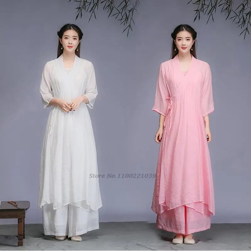 2022 ladies qiapo dress+tanks+pants set traditional chinese clothing cotton linen qipao dress elegant oriental folk dance suit
2022 ladies qiapo dress+tanks+pants set traditional chinese clothing cotton linen qipao dress elegant oriental folk dance suit