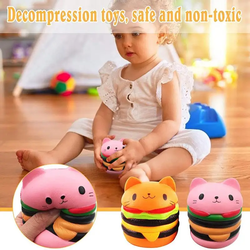 Toy Cat Head Hamburger Soft Safe Stress Relieve Toy Anticompression Ball Squeeze Stress Relief Toy Fun Gift
Toy Cat Head Hamburger Soft Safe Stress Relieve Toy Anticompression Ball Squeeze Stress Relief Toy Fun Gift