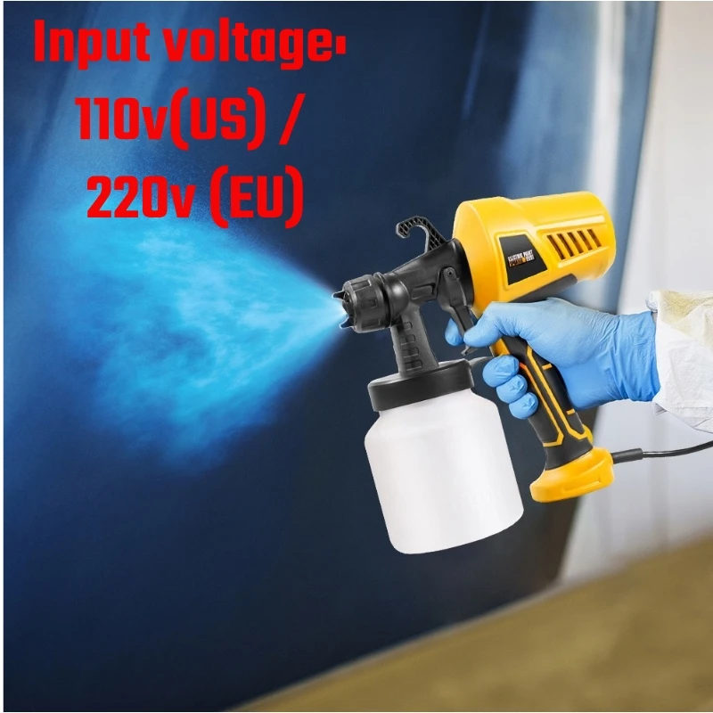 500W Electric Spray Gun 800ml Household Paint Sprayer Flow Control High Pressure Spray Gun for Painting Ceiling Walls Fence Door
500W Electric Spray Gun 800ml Household Paint Sprayer Flow Control High Pressure Spray Gun for Painting Ceiling Walls Fence Door