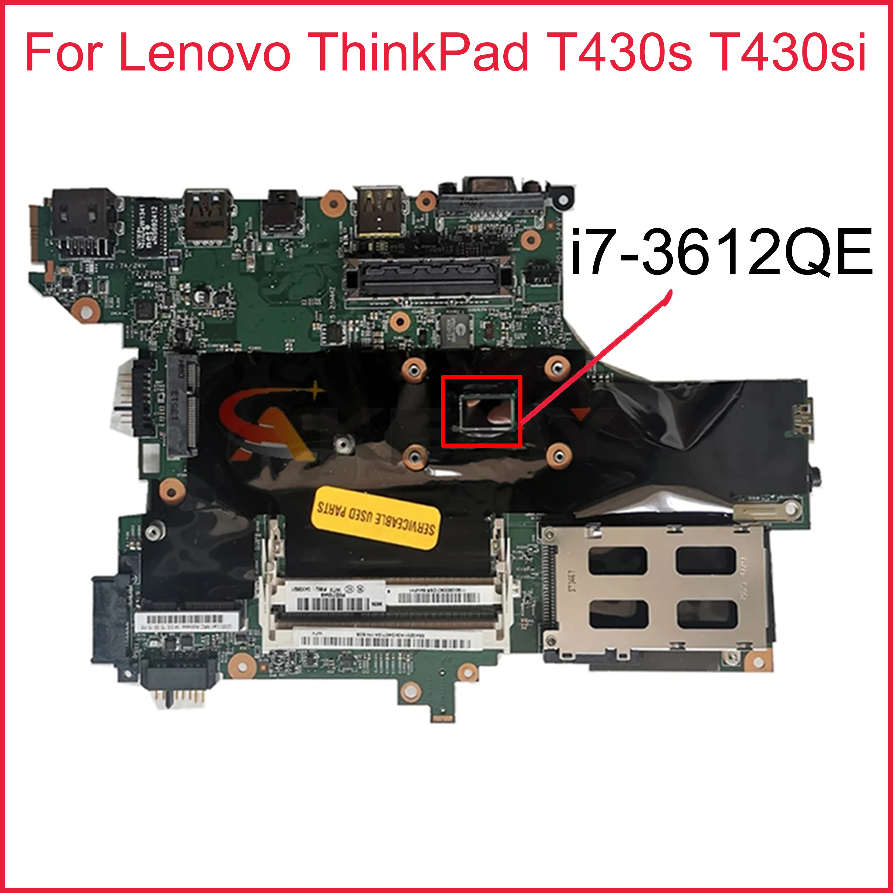 For Lenovo ThinkPad T430s T430si motherboard mainboard with CPU i7-3612QE SR0ND DDR3 100% Fully Tested 
For Lenovo ThinkPad T430s T430si motherboard mainboard with CPU i7-3612QE SR0ND DDR3 100% Fully Tested