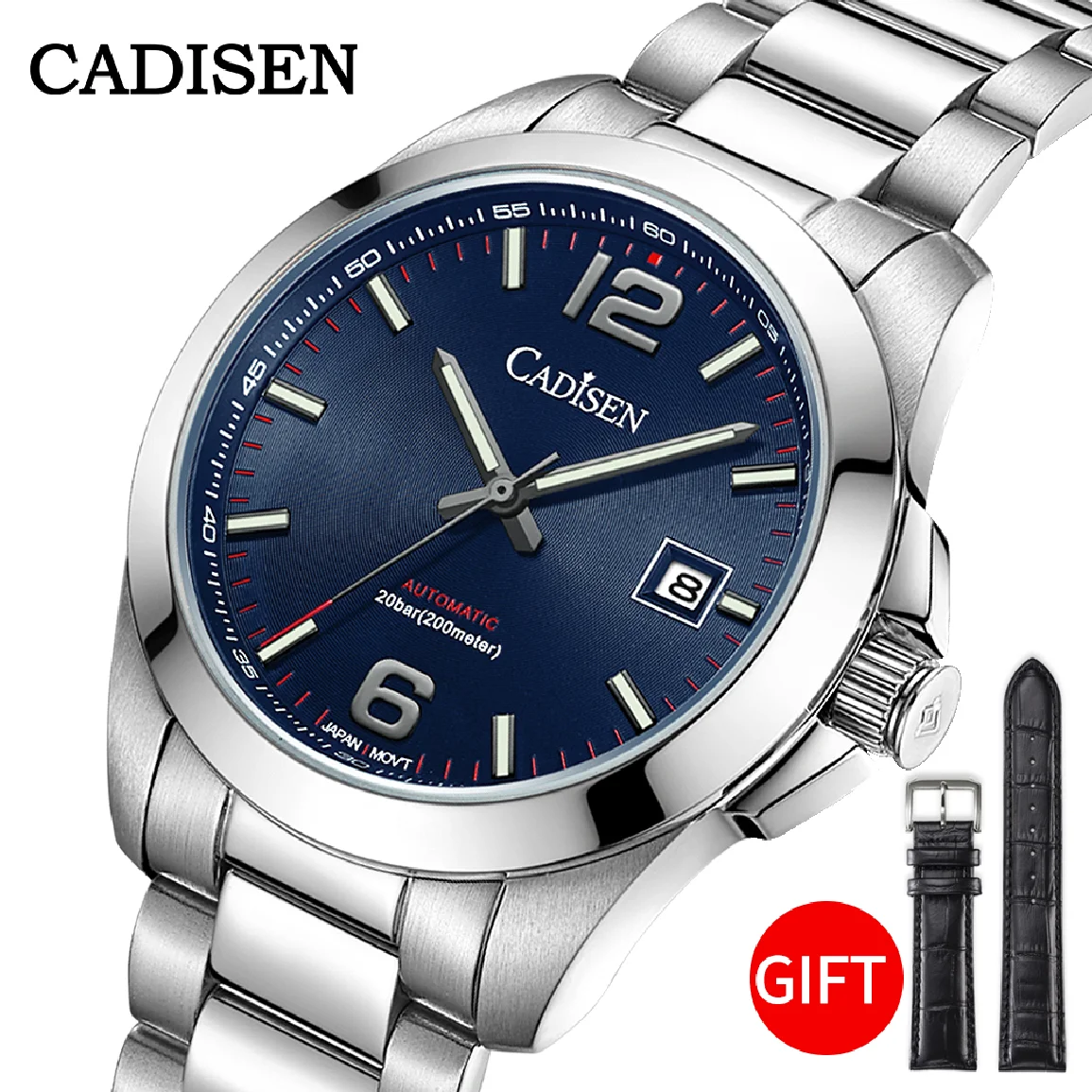 CADISEN New 39mm Men's Automatic Mechanical Watch Classic Retro 200m Waterproof Business Sports MIYOTA 8215 Watches Reloj Hombre
CADISEN New 39mm Men's Automatic Mechanical Watch Classic Retro 200m Waterproof Business Sports MIYOTA 8215 Watches Reloj Hombre