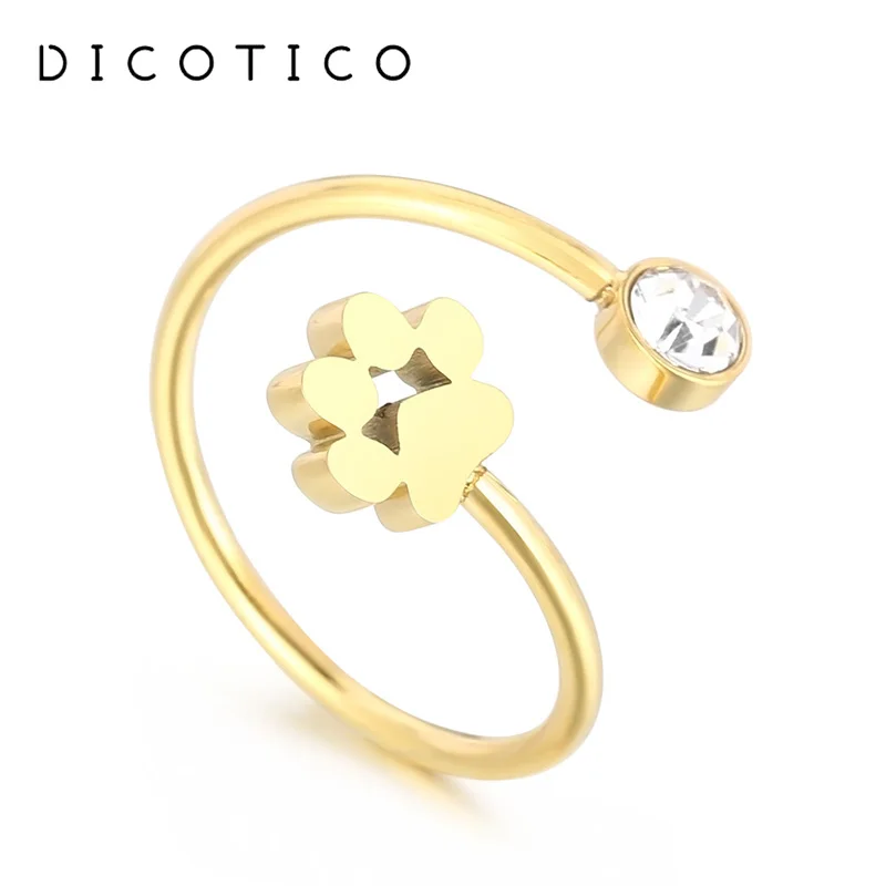 Fashion Stainless Steel Women Ring Gold Silver Color Rose Gold Cat's Paw Zircon Wedding Ring Women's Jewelry Party Gifts
Fashion Stainless Steel Women Ring Gold Silver Color Rose Gold Cat's Paw Zircon Wedding Ring Women's Jewelry Party Gifts