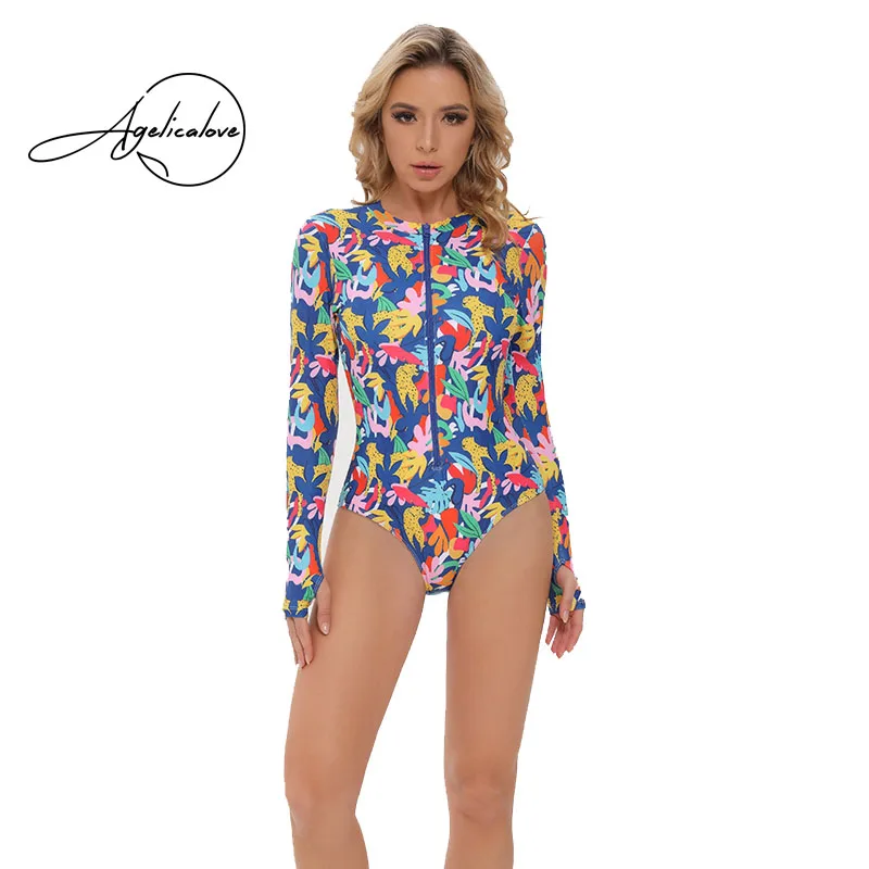 AGELICALOVE One Piece Swimsuit Girls Sweet Full Sleeve Print Jumpsuit Monokini Women Sheath Sunscreen Surfing Beachwear Swimwear
AGELICALOVE One Piece Swimsuit Girls Sweet Full Sleeve Print Jumpsuit Monokini Women Sheath Sunscreen Surfing Beachwear Swimwear