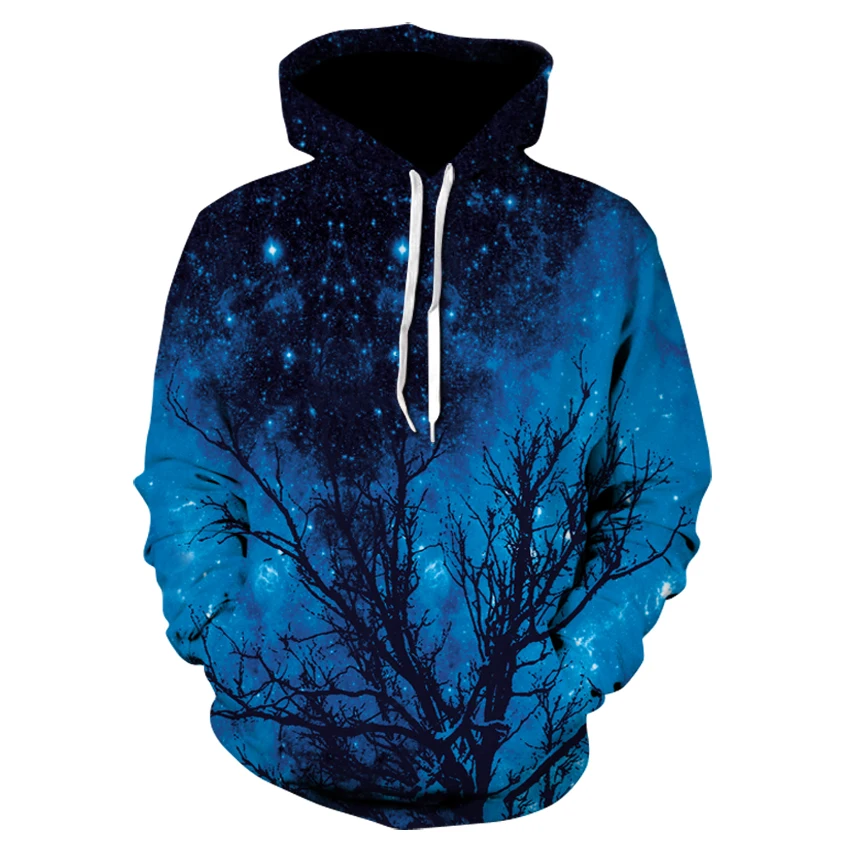 

2022 Men s 3D Starry Sky Beach Hoodie Men/women Hooded Hoodie Male Hoodie Trench Coat Oversized Tops